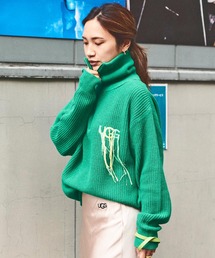 【美品✨】UGG ハーフジップ ニット セーター フリンジロゴ アイボリー L 61455826b_35_d_215.jpg