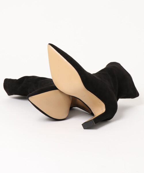 Jasmine Grandiflorum(ジャスミングランディフローラム)の「【Jasmine】スエードソックスブーツ ヒール9cm(ブーツ・レディース・ブラック/ベージュ・25.5cm/22.5cm/24.5cm/23.5cm/24.0cm/25.0cm/23.0cm)」の3枚目の写真