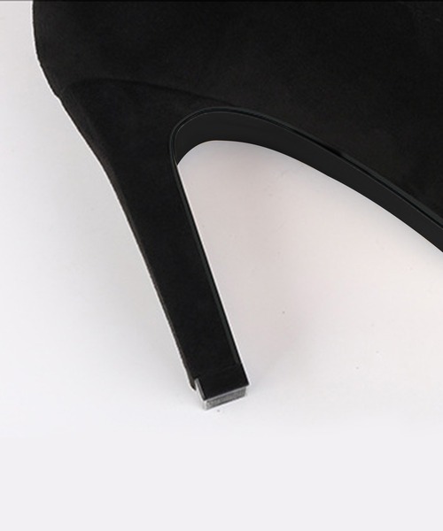 Jasmine Grandiflorum(ジャスミングランディフローラム)の「【Jasmine】スエードソックスブーツ ヒール9cm(ブーツ・レディース・ブラック/ベージュ・25.5cm/22.5cm/24.5cm/23.5cm/24.0cm/25.0cm/23.0cm)」の14枚目の写真