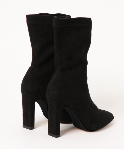 Jasmine Grandiflorum(ジャスミングランディフローラム)の「【Jasmine】スエードソックスブーツ ヒール9cm(ブーツ・レディース・ブラック/ベージュ・25.5cm/22.5cm/24.5cm/23.5cm/24.0cm/25.0cm/23.0cm)」の15枚目の写真