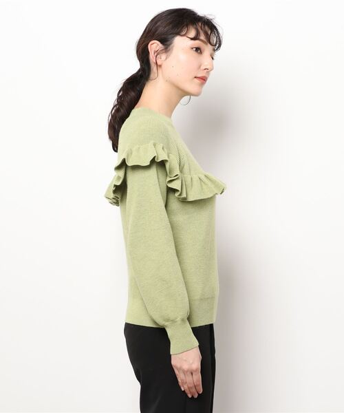 Te chichi(テチチ)の「ハイネックフリルニット(ニット/セーター・レディース・イエロー/ブラック/ベージュ・フリ-)」の4枚目の写真