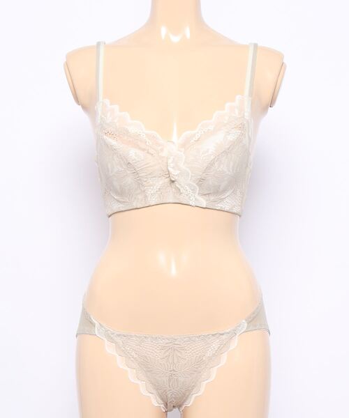 Lace Ladies（レースレディース）の「ノンワイヤー レースブラ・ショーツ2点セット（ブラ&ショーツ・レディース・ブラック/グレー/ベージュ/ピンク/レッド/ブルー・80/75/85/70）」の13枚目の写真