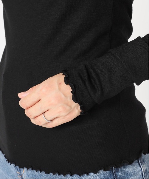 IENA（イエナ）の「SUPER 120WOOL タートルプルオーバー EMILY WEEK*IENA◆（Tシャツ/カットソー・レディース・ブラック/ナチュラル/サックスブルー・FREE）」の22枚目の写真