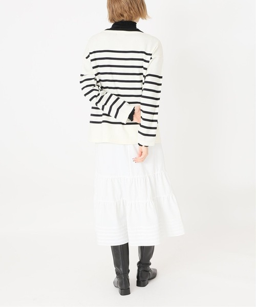 IENA（イエナ）の「SUPER 120WOOL タートルプルオーバー EMILY WEEK*IENA◆（Tシャツ/カットソー・レディース・ブラック/ナチュラル/サックスブルー・FREE）」の8枚目の写真