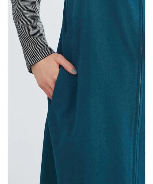 Green　Parks（グリーンパークス）の「・ELENCARE DUE 2wayVネックジャンスカ＊（ジャンパースカート・レディース・ブラック/ブラウン/グリーン・FREE）」の15枚目の写真