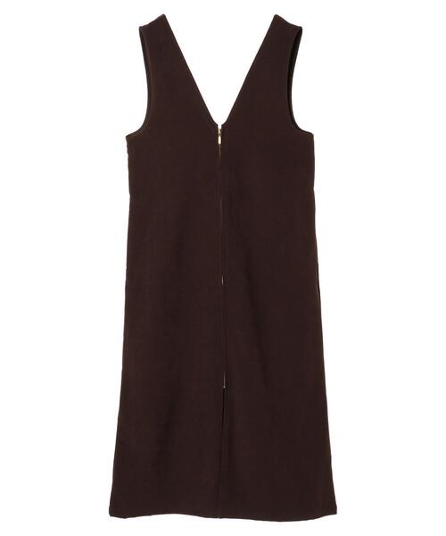 Green　Parks（グリーンパークス）の「・ELENCARE DUE 2wayVネックジャンスカ＊（ジャンパースカート・レディース・ブラック/ブラウン/グリーン・FREE）」の18枚目の写真