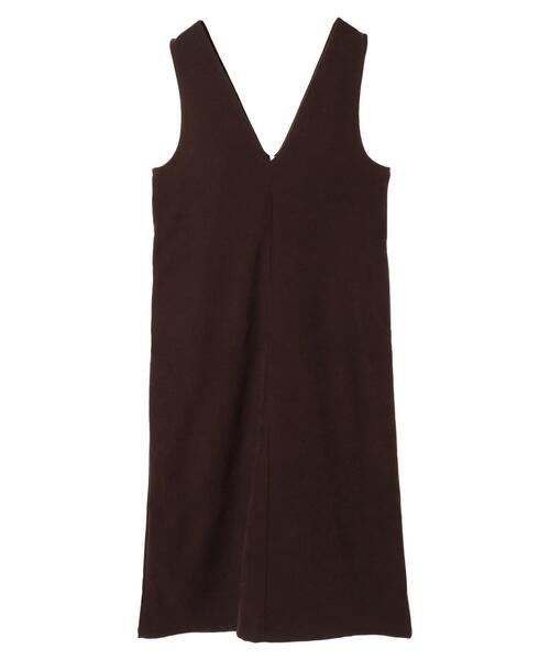 Green　Parks（グリーンパークス）の「・ELENCARE DUE 2wayVネックジャンスカ＊（ジャンパースカート・レディース・ブラック/ブラウン/グリーン・FREE）」の19枚目の写真