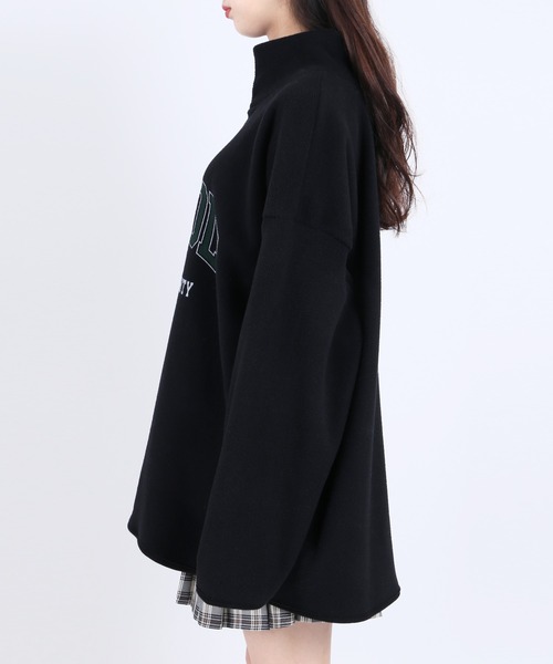 WC（ダブル シー）の「ハーフジップビッグフリース（スウェット・レディース・ブラック/ベージュ/ブルー・FREE）」の7枚目の写真