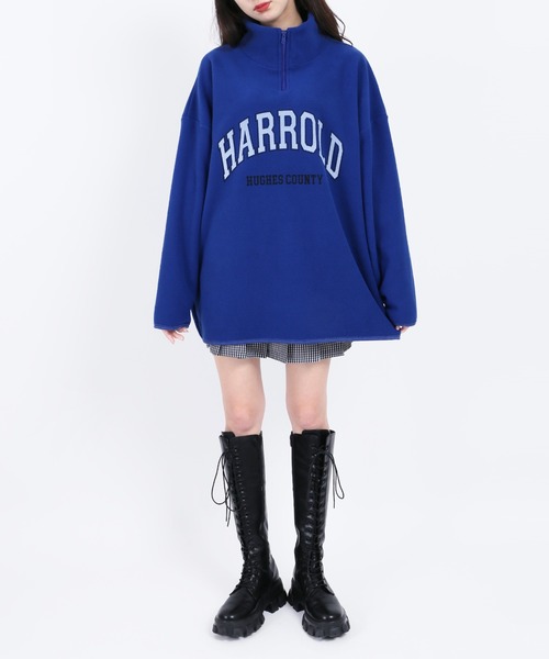 WC（ダブル シー）の「ハーフジップビッグフリース（スウェット・レディース・ブラック/ベージュ/ブルー・FREE）」の5枚目の写真