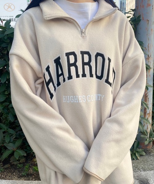 WC（ダブル シー）の「ハーフジップビッグフリース（スウェット・レディース・ブラック/ベージュ/ブルー・FREE）」の16枚目の写真