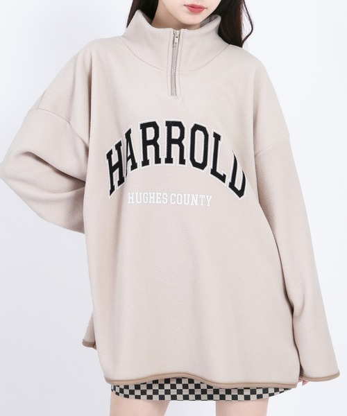 WC（ダブル シー）の「ハーフジップビッグフリース（スウェット・レディース・ブラック/ベージュ/ブルー・FREE）」の17枚目の写真