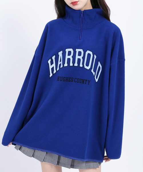 WC（ダブル シー）の「ハーフジップビッグフリース（スウェット・レディース・ブラック/ベージュ/ブルー・FREE）」の18枚目の写真