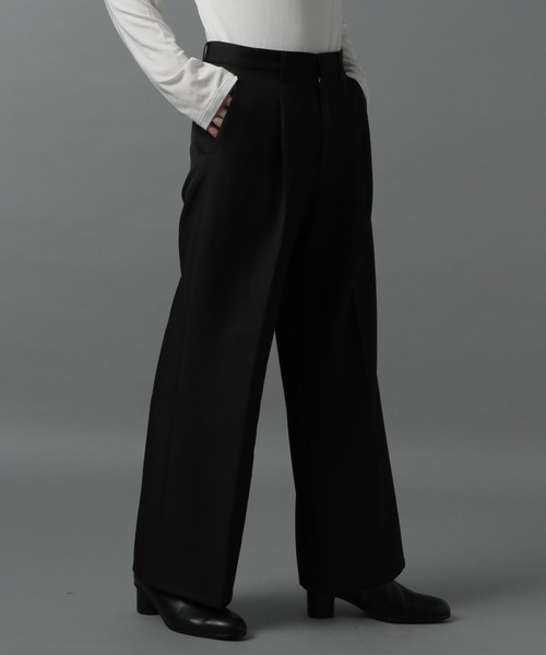 HARE（ハレ）の「【SETUP対応】ワイドフレアパンツ(HARE)（スラックス・メンズ・ブラック/グレー/オフホワイト/レッド系その他・SMALL/MEDIUM）」の11枚目の写真