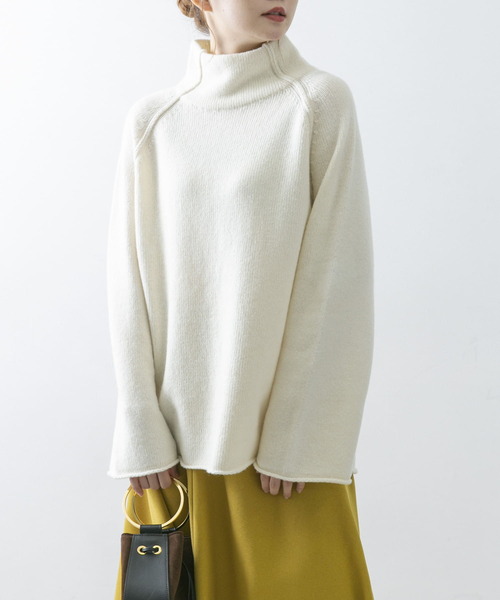 URBAN RESEARCH ROSSO(アーバンリサーチロッソ)の「ホールビルドネックニット(ニット/セーター・レディース・ブラック/オフホワイト/ピンク・FREE)」の6枚目の写真