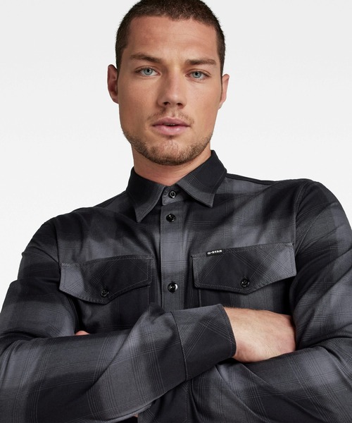 G-STAR(ジースター)の「MARINE SLIM SHIRT/チェック(シャツ/ブラウス・メンズ・チェック・LARGE/SMALL/MEDIUM)」の6枚目の写真