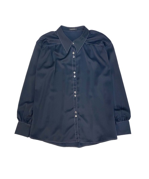 Avvenente(アベネンテ)の「【Avvenente】マットサテンシャツ(シャツ/ブラウス・レディース・ネイビー/ベージュ・FREE)」の13枚目の写真