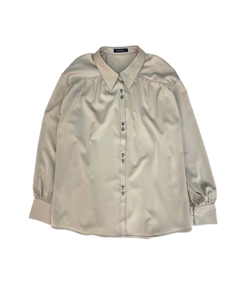 Avvenente(アベネンテ)の「【Avvenente】マットサテンシャツ(シャツ/ブラウス・レディース・ネイビー/ベージュ・FREE)」の9枚目の写真