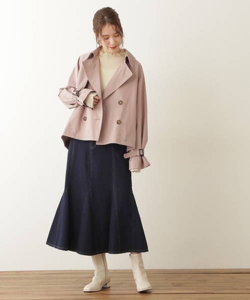 N.（N. Natural Beauty Basic）（エヌエヌナチュラルビューティーベーシック）の「◆メローシアーリブニット（ニット/セーター・レディース・オフホワイト/ブラック/ライトグリーン・MEDIUM）」の7枚目の写真