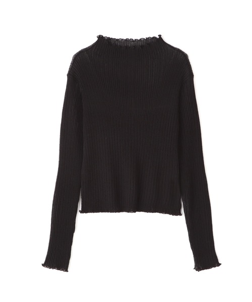 N.（N. Natural Beauty Basic）（エヌエヌナチュラルビューティーベーシック）の「◆メローシアーリブニット（ニット/セーター・レディース・オフホワイト/ブラック/ライトグリーン・MEDIUM）」の20枚目の写真