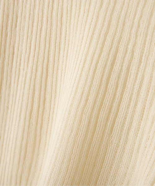 N.（N. Natural Beauty Basic）（エヌエヌナチュラルビューティーベーシック）の「◆メローシアーリブニット（ニット/セーター・レディース・オフホワイト/ブラック/ライトグリーン・MEDIUM）」の19枚目の写真