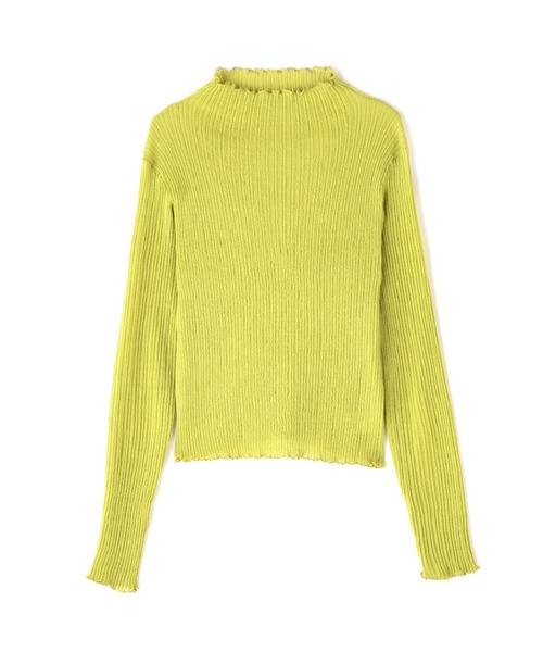 N.（N. Natural Beauty Basic）（エヌエヌナチュラルビューティーベーシック）の「◆メローシアーリブニット（ニット/セーター・レディース・オフホワイト/ブラック/ライトグリーン・MEDIUM）」の22枚目の写真