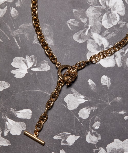 【セール】rehacer : Rose Anchor Chain Necklace Made in Japan / ローズアンカーチェーン ネックレス メイドインジャパン（ネックレス）｜rehacer（レアセル）
