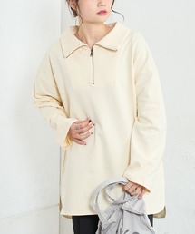 PUAL CE CIN | 【Du noir】裏毛ハーフジッププルオーバー(スウェット)