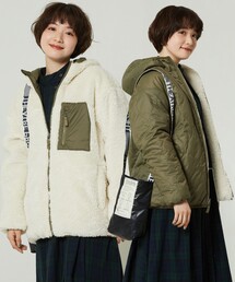 FREAK'S STORE | リバーシブルキルトボアフードコート(ブルゾン)