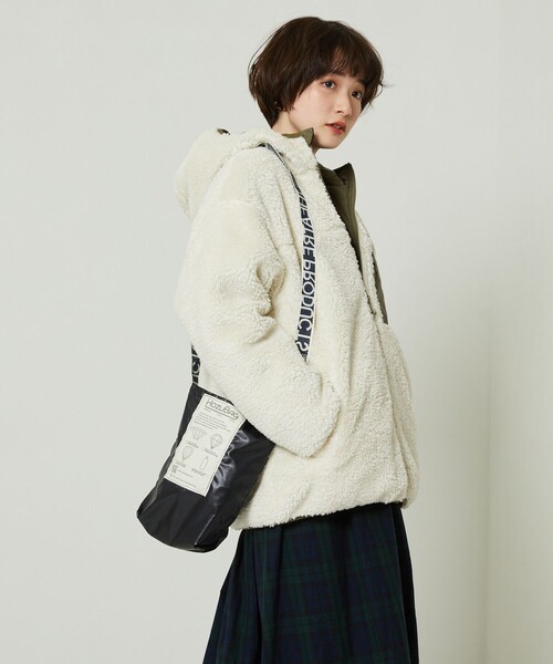 FREAK'S STORE(フリークスストア)の「リバーシブルキルトボアフードコート(ブルゾン・レディース・ネイビー/ブラウン/オリーブ・フリ-)」の12枚目の写真