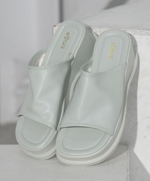 sango(sango)の「厚底ミュールサンダル(サンダル・レディース・ホワイト/ブラック/ベージュ/グレー/イエロー/グリーン・LL/3L/SS/S/M/L)」の3枚目の写真