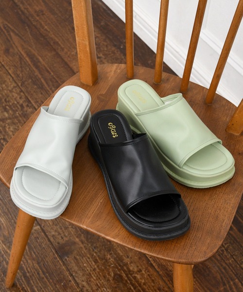 sango(sango)の「厚底ミュールサンダル(サンダル・レディース・ホワイト/ブラック/ベージュ/グレー/イエロー/グリーン・LL/3L/SS/S/M/L)」の19枚目の写真