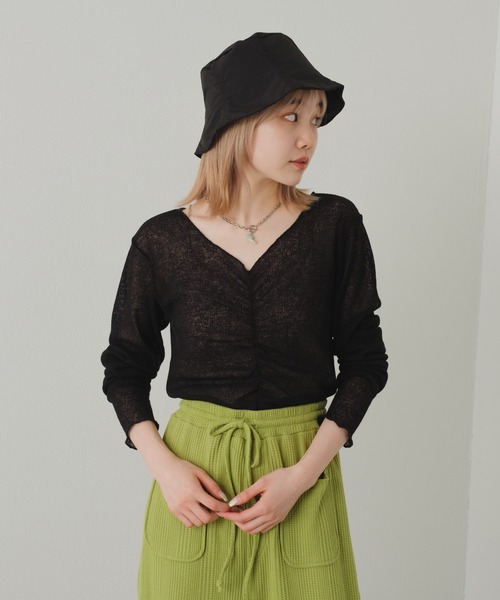 Kastane（カスタネ）の「【カタログ掲載アイテム】ワッシャーナイロンバケットハット（ハット・レディース・ブラック/アイボリー・FREE）」の3枚目の写真