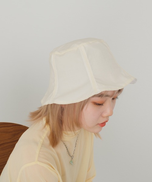 Kastane（カスタネ）の「【カタログ掲載アイテム】ワッシャーナイロンバケットハット（ハット・レディース・ブラック/アイボリー・FREE）」の5枚目の写真
