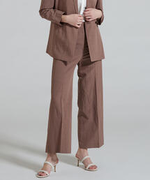 TOMORROWLAND  | コンパクトリネン セミフレアパンツ(スラックス)