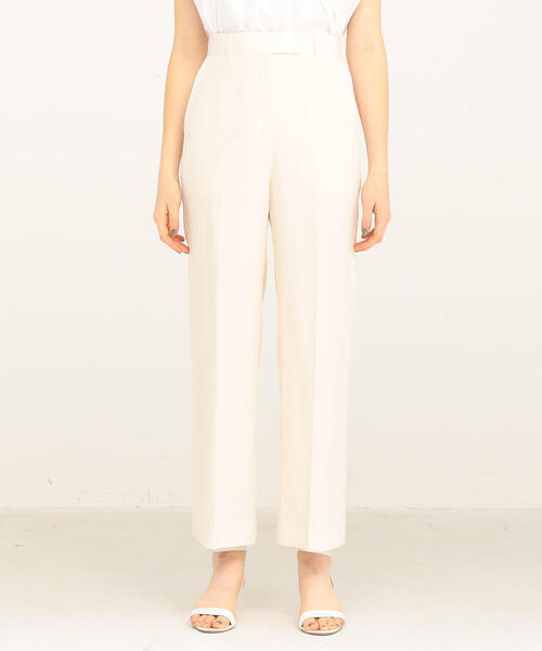 TOMORROWLAND (トゥモローランド)の「コンパクトリネン セミフレアパンツ(スラックス・レディース・ライトグレー/ブラウン・36/34)」の6枚目の写真