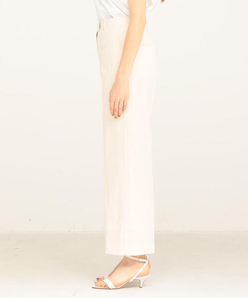 TOMORROWLAND (トゥモローランド)の「コンパクトリネン セミフレアパンツ(スラックス・レディース・ライトグレー/ブラウン・36/34)」の7枚目の写真