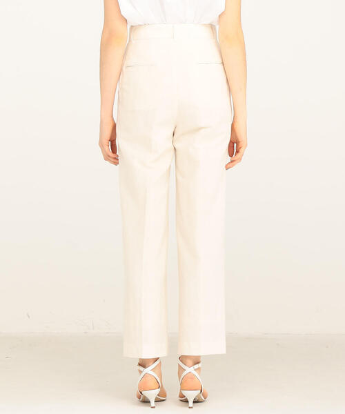 TOMORROWLAND (トゥモローランド)の「コンパクトリネン セミフレアパンツ(スラックス・レディース・ライトグレー/ブラウン・36/34)」の8枚目の写真