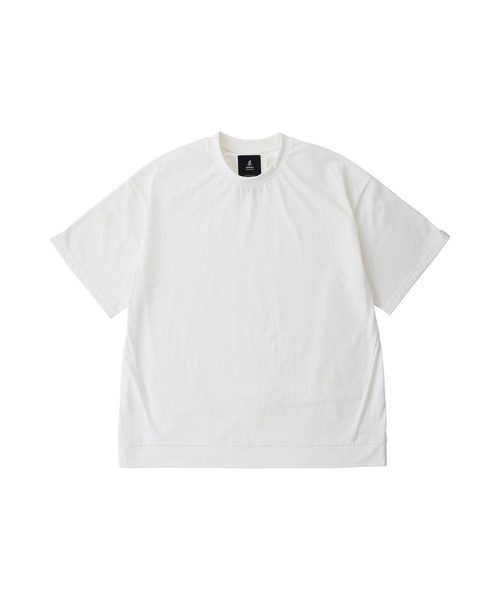 Gramicci（グラミチ）の「【GRAMICCI/グラミチ】SHELTECH X RENU TECH S/S TEE シェルテック×レニュー テックTシャツ（Tシャツ/カットソー・メンズ・ホワイト/ブラック・L/M/XS/XL/S）」の6枚目の写真