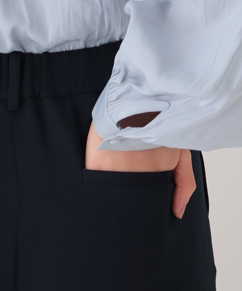 index（インデックス）の「◆マルチファンクションダブルクロステーパードパンツ【WEB限定サイズ】（スーツパンツ・レディース・ネイビー/ナチュラル/サックスブルー・38/40/36/42）」の4枚目の写真