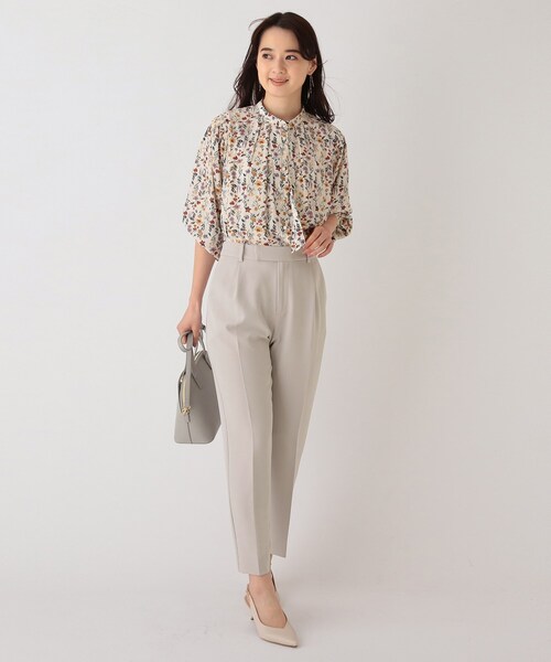 index（インデックス）の「◆マルチファンクションダブルクロステーパードパンツ【WEB限定サイズ】（スーツパンツ・レディース・ネイビー/ナチュラル/サックスブルー・38/40/36/42）」の18枚目の写真