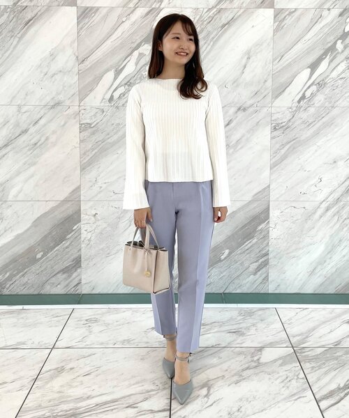 index（インデックス）の「◆マルチファンクションダブルクロステーパードパンツ【WEB限定サイズ】（スーツパンツ・レディース・ネイビー/ナチュラル/サックスブルー・38/40/36/42）」の20枚目の写真