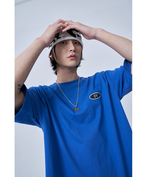OY(オーワイ)の「『OY/オーワイ』BASIC ROUND LOGO T/ベーシックラウンドロゴ 半袖カットソー(Tシャツ/カットソー・メンズ・ホワイト/ブラック/ブルー・1/2)」の9枚目の写真