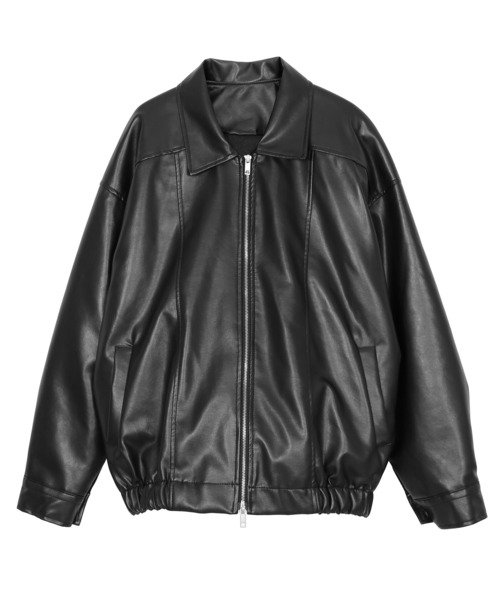 Figments（フィグメンツ）の「合皮ブルゾン（ブルゾン・レディース・ブラック・FREE）」の5枚目の写真