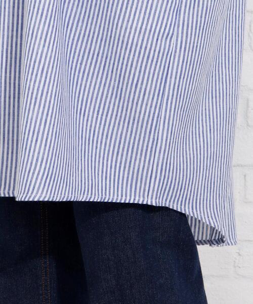 SHOO・LA・RUE（シューラルー）の「◆フレンチリネン前開きワンピース（ワンピース・レディース・ダークブラウン/ブルー/ホワイト系/グレー系7/ネイビー系2/ピンク系・00）」の12枚目の写真