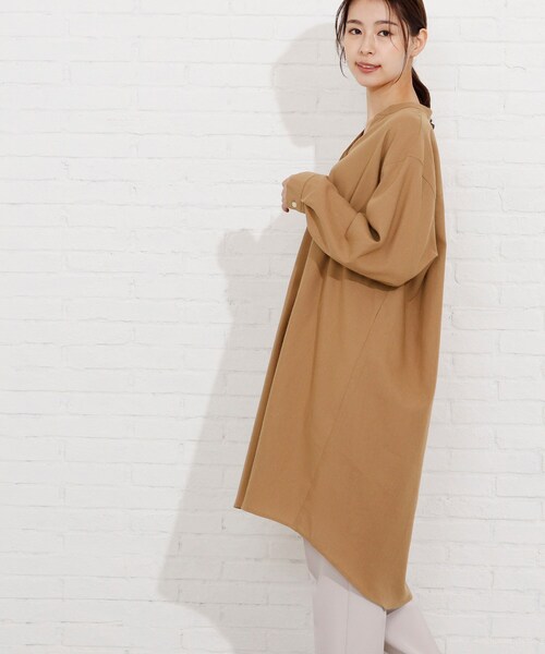 SHOO・LA・RUE（シューラルー）の「◆フレンチリネン前開きワンピース（ワンピース・レディース・ダークブラウン/ブルー/ホワイト系/グレー系7/ネイビー系2/ピンク系・00）」の21枚目の写真