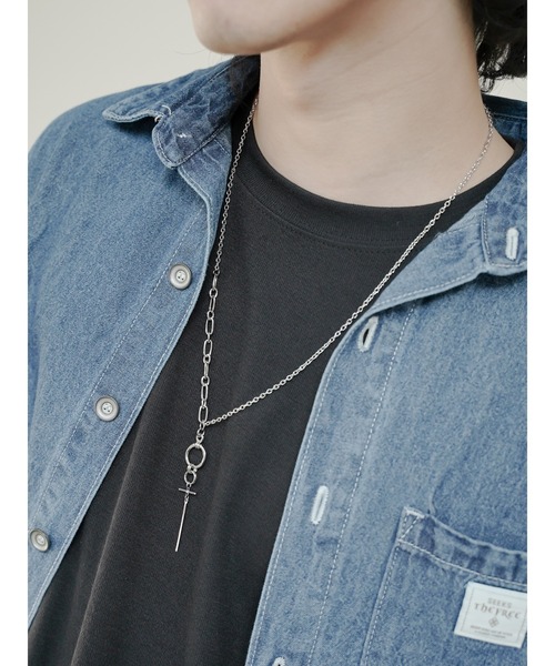 me+em select（ミームセレクト）の「デザインネックレス【メンズ】　クロス/フェザー/リング（ネックレス・レディース・A/B/C/D/E・FREE）」の5枚目の写真