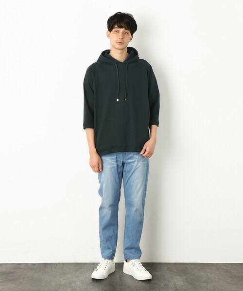 COMME　CA COMMUNE（コムサコミューン）の「７分袖 パーカ（パーカー・メンズ・グレー/グリーン/ブラック/ピンク/キナリ/サックスブルー/イエロー・LARGE/MEDIUM）」の14枚目の写真