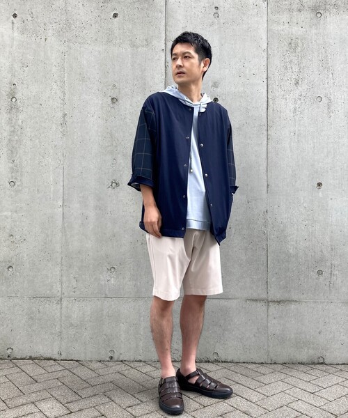 COMME　CA COMMUNE（コムサコミューン）の「７分袖 パーカ（パーカー・メンズ・グレー/グリーン/ブラック/ピンク/キナリ/サックスブルー/イエロー・LARGE/MEDIUM）」の17枚目の写真
