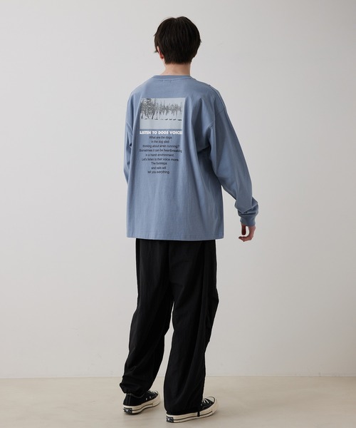 JUNRED(ジュンレッド)の「フォトグラフィックBIGロングTシャツ(Tシャツ/カットソー・メンズ・ホワイト/ブラック/ブルー・S/M/L)」の21枚目の写真