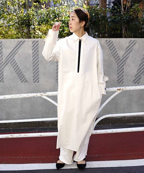 Toironier(トワロニエ)の「Toironier(トワロニエ ) シャツワンピース(ワンピース・レディース・ホワイト・FREE)」の20枚目の写真